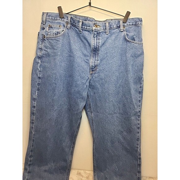 Carhartt Jeans Men's 46X32 Blue Denim Traditional Fit Pants RN# 14806 - Picture 1 of 9